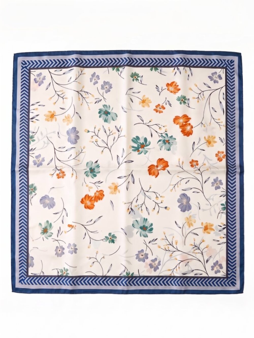Lumière East Silk Scarf – Midnight Flora | 100% Mulberry Silk 70x70cm